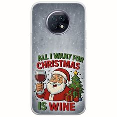 All I Want For Christmas Is - Wine Xiaomi Redmi Note 9T 5G Flexible TPU (Διάφανη Σιλικόνη)