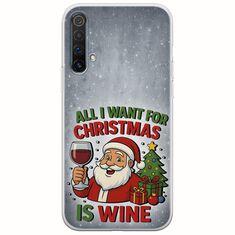All I Want For Christmas Is - Wine Realme X3 Flexible TPU (Διάφανη Σιλικόνη)