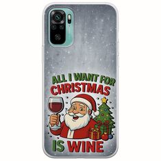 All I Want For Christmas Is - Wine Xiaomi Redmi Note 10 / 10s Flexible TPU (Διάφανη Σιλικόνη)