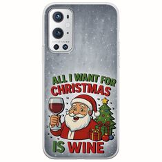 All I Want For Christmas Is - Wine OnePlus 9 Pro Flexible TPU (Διάφανη Σιλικόνη)