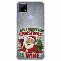 All I Want For Christmas Is - Wine Realme C21 Flexible TPU (Διάφανη Σιλικόνη)