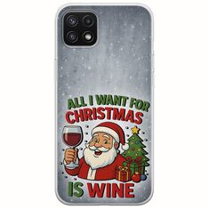 All I Want For Christmas Is - Wine Samsung Galaxy A22 5G Flexible TPU (Διάφανη Σιλικόνη)