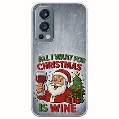 All I Want For Christmas Is - Wine OnePlus Nord 2 5G Flexible TPU (Διάφανη Σιλικόνη)