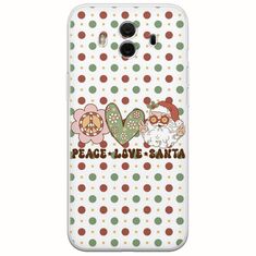 Peace Love Santa Huawei Mate 10 Flexible TPU (Διάφανη Σιλικόνη)