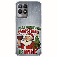All I Want For Christmas Is - Wine Realme 8i Flexible TPU (Διάφανη Σιλικόνη)
