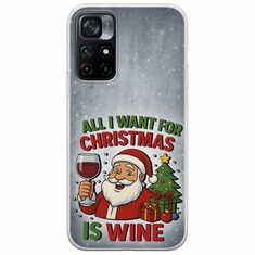All I Want For Christmas Is - Wine Xiaomi Poco M4 Pro 5G Flexible TPU (Διάφανη Σιλικόνη)