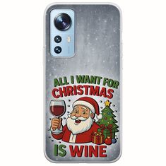 All I Want For Christmas Is - Wine Xiaomi 12 / 12X Flexible TPU (Διάφανη Σιλικόνη)