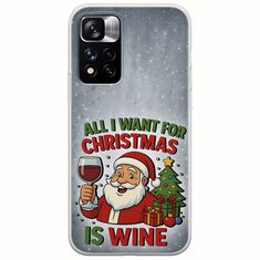 All I Want For Christmas Is - Wine Xiaomi Redmi Note 11 Pro Plus 5G Flexible TPU (Διάφανη Σιλικόνη)
