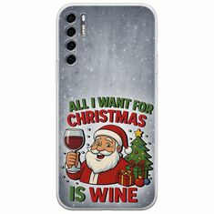 All I Want For Christmas Is - Wine TCL 20S / 20 5G / 20L / 20L+ Flexible TPU (Διάφανη Σιλικόνη)