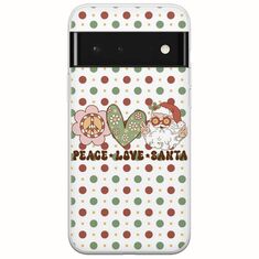 Peace Love Santa Google Pixel 6 Pro 5G Flexible TPU (Διάφανη Σιλικόνη)