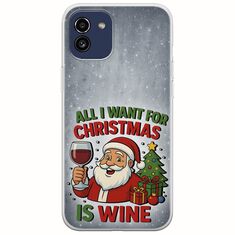 All I Want For Christmas Is - Wine Samsung Galaxy A03 Flexible TPU (Διάφανη Σιλικόνη)