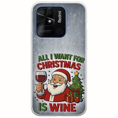 All I Want For Christmas Is - Wine Xiaomi Redmi 10C Flexible TPU (Διάφανη Σιλικόνη)