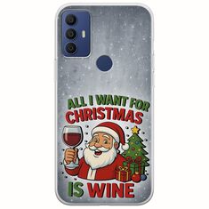 All I Want For Christmas Is - Wine TCL 305 / 306 / 30E / 30SE Flexible TPU (Διάφανη Σιλικόνη)