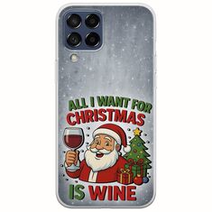 All I Want For Christmas Is - Wine Samsung Galaxy M53 5G Flexible TPU (Διάφανη Σιλικόνη)