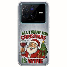 All I Want For Christmas Is - Wine Vivo X80 Flexible TPU (Διάφανη Σιλικόνη)