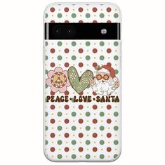 Peace Love Santa Google Pixel 6a 5G Flexible TPU (Διάφανη Σιλικόνη)
