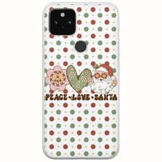 Peace Love Santa Google Pixel 5 Flexible TPU (Διάφανη Σιλικόνη)