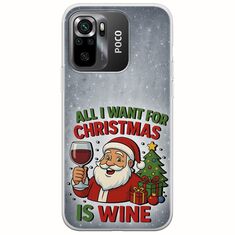 All I Want For Christmas Is - Wine Xiaomi Poco M5s Flexible TPU (Διάφανη Σιλικόνη)