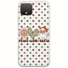 Peace Love Santa Google Pixel 4 Flexible TPU (Διάφανη Σιλικόνη)