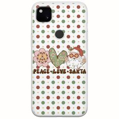 Peace Love Santa Google Pixel 4a 4G Flexible TPU (Διάφανη Σιλικόνη)