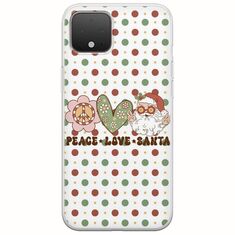 Peace Love Santa Google Pixel 4 XL Flexible TPU (Διάφανη Σιλικόνη)