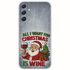 All I Want For Christmas Is - Wine Samsung Galaxy A54 5G Flexible TPU (Διάφανη Σιλικόνη)
