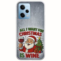 All I Want For Christmas Is - Wine Xiaomi Redmi Note 12 4G Flexible TPU (Διάφανη Σιλικόνη)