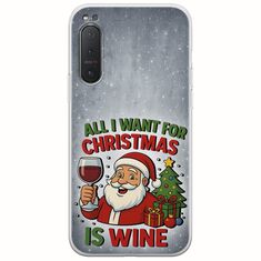 All I Want For Christmas Is - Wine Sony Xperia 5 Flexible TPU (Διάφανη Σιλικόνη)