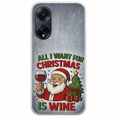 All I Want For Christmas Is - Wine Oppo A98 5G Flexible TPU (Διάφανη Σιλικόνη)