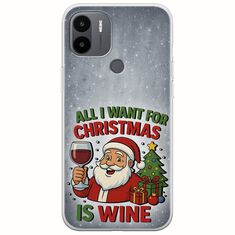 All I Want For Christmas Is - Wine Xiaomi Redmi A1 Plus Flexible TPU (Διάφανη Σιλικόνη)