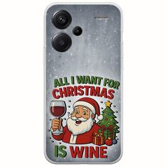 All I Want For Christmas Is - Wine Xiaomi Redmi Note 13 Pro Plus 5G Flexible TPU (Διάφανη Σιλικόνη)