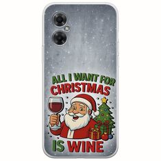 All I Want For Christmas Is - Wine Xiaomi Poco M4 5G Flexible TPU (Διάφανη Σιλικόνη)