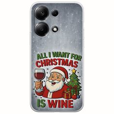 All I Want For Christmas Is - Wine Xiaomi Redmi Note 13 4G Flexible TPU (Διάφανη Σιλικόνη)