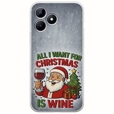 All I Want For Christmas Is - Wine Realme Note 50 Flexible TPU (Διάφανη Σιλικόνη)