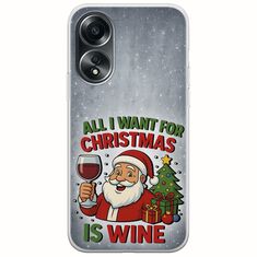 All I Want For Christmas Is - Wine Oppo A58 4G Flexible TPU (Διάφανη Σιλικόνη)