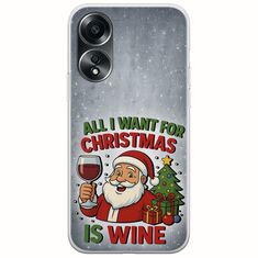 All I Want For Christmas Is - Wine Oppo A78 5G Flexible TPU (Διάφανη Σιλικόνη)