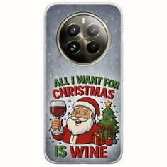 All I Want For Christmas Is - Wine Realme 12 Pro Plus 5G Flexible TPU (Διάφανη Σιλικόνη)