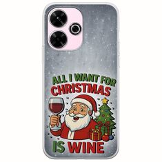 All I Want For Christmas Is - Wine Xiaomi Poco M6 4G Flexible TPU (Διάφανη Σιλικόνη)