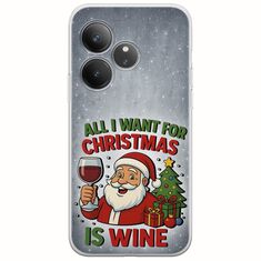 All I Want For Christmas Is - Wine Realme GT 6T 5G Flexible TPU (Διάφανη Σιλικόνη)