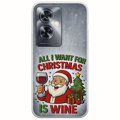 All I Want For Christmas Is - Wine OnePlus Nord N30 SE 5G Flexible TPU (Διάφανη Σιλικόνη)