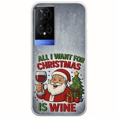 All I Want For Christmas Is - Wine TCL 50 5G Flexible TPU (Διάφανη Σιλικόνη)