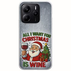 All I Want For Christmas Is - Wine Xiaomi Redmi Note 14 5G Flexible TPU (Διάφανη Σιλικόνη)