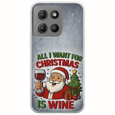All I Want For Christmas Is - Wine Motorola Moto G15 Flexible TPU (Διάφανη Σιλικόνη)