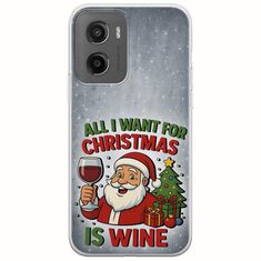All I Want For Christmas Is - Wine Motorola Moto G05 Flexible TPU (Διάφανη Σιλικόνη)