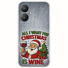 All I Want For Christmas Is - Wine Xiaomi Redmi 13C 5G Flexible TPU (Διάφανη Σιλικόνη)