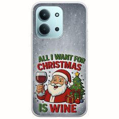 All I Want For Christmas Is - Wine Xiaomi Redmi 15C Flexible TPU (Διάφανη Σιλικόνη)