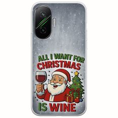 All I Want For Christmas Is - Wine Xiaomi Poco F7 5G Flexible TPU (Διάφανη Σιλικόνη)