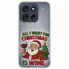 All I Want For Christmas Is - Wine Motorola Moto G56 5G Flexible TPU (Διάφανη Σιλικόνη)