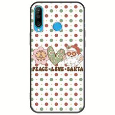Peace Love Santa Huawei P30 Lite Black TPU (Μαύρη Σιλικόνη)