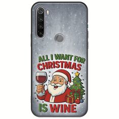 All I Want For Christmas Is - Wine Xiaomi Redmi Note 8T Black TPU (Μαύρη Σιλικόνη)